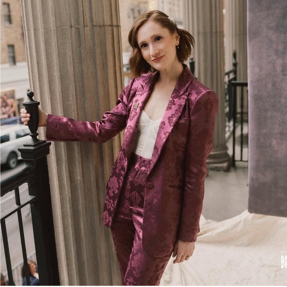 cinq a sept Mauve Floral Jacquard Blazer - Picture 3 of 9
